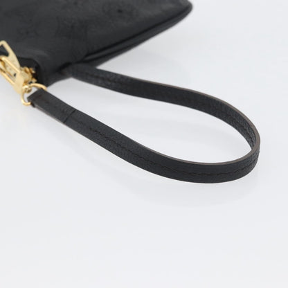 Louis Vuitton Selene Pochette Mahina Leather, Black, Leather, Clutch