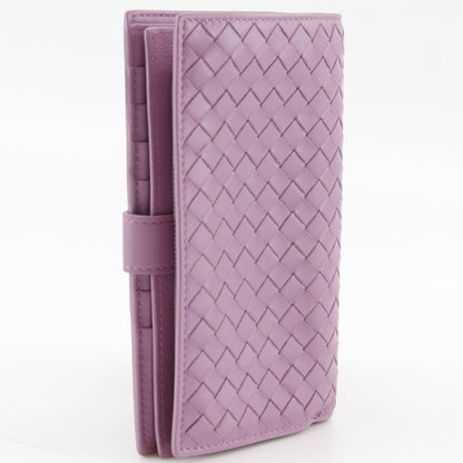 Bottega Veneta Bifold Wallet Intrecciato Nappa, Pink, Leather, Wallet