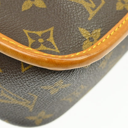 Louis Vuitton Sologne Handbag Monogram Canvas, Brown, Canvas, Shoulder Bag