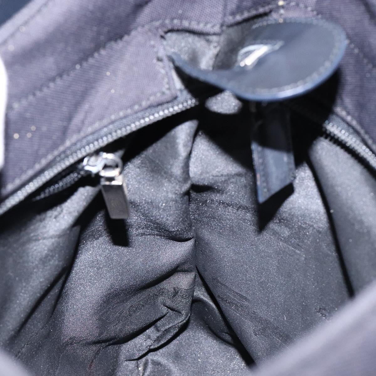 Salvatore Ferragamo Vala Shoulder Bag Canvas, BLACK, CANVAS, Shoulder bag