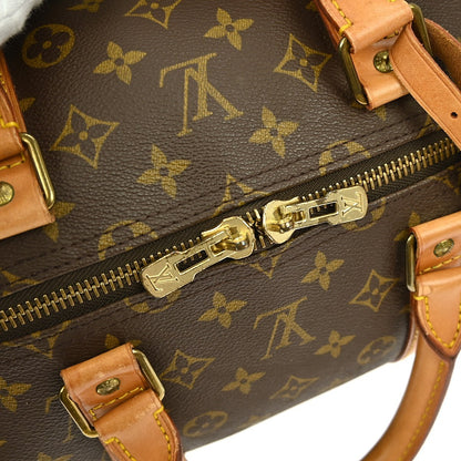 Louis Vuitton Keepall Bag Monogram Canvas, BROWN, CANVAS, Travel bag