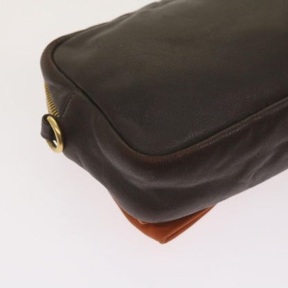 Prada Bow Camera shoulder Bag Leather, ORANGE, LEATHER, Shoulder bag