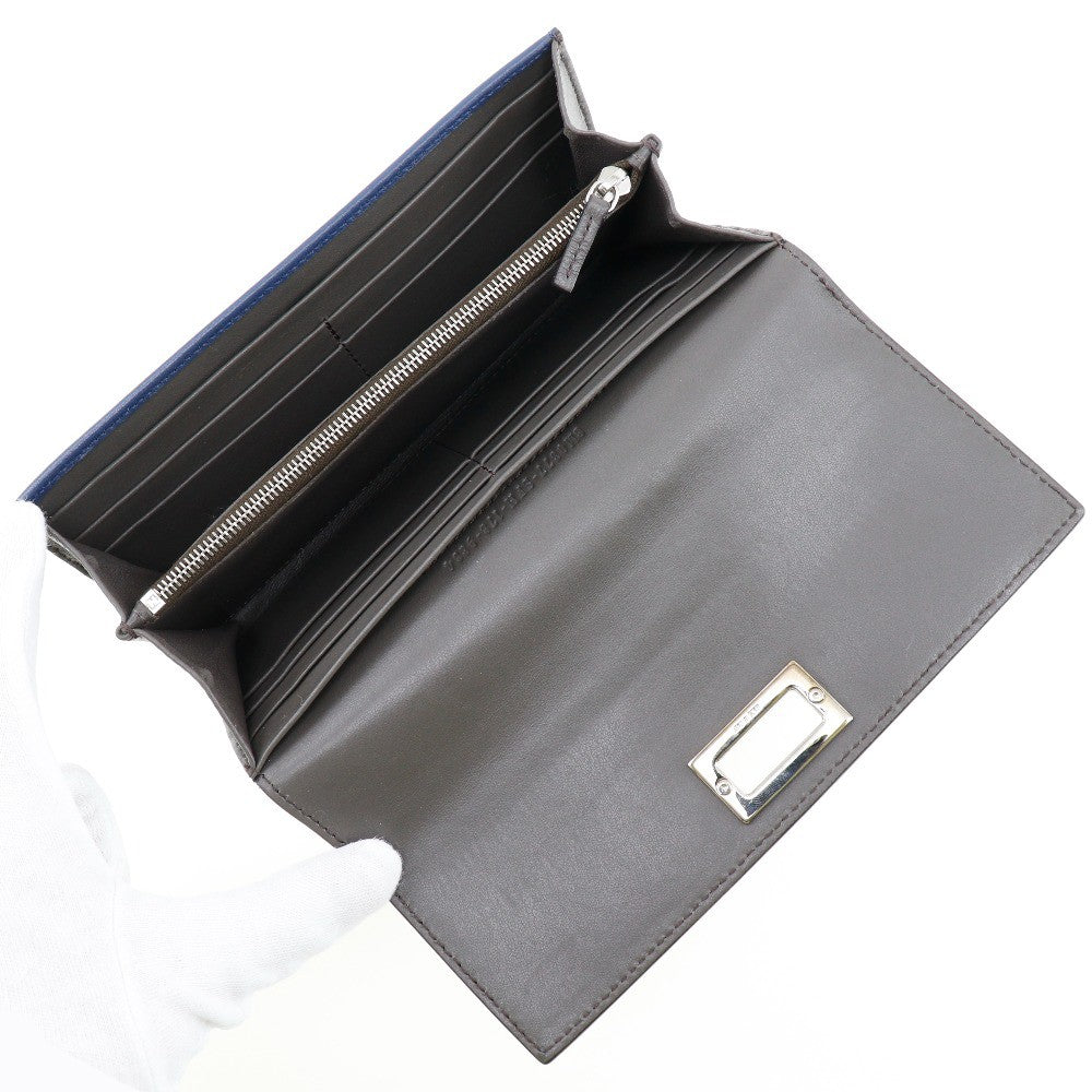 Fendi Peekaboo Wallet Leather, NAVY, LEATHER, Wallets