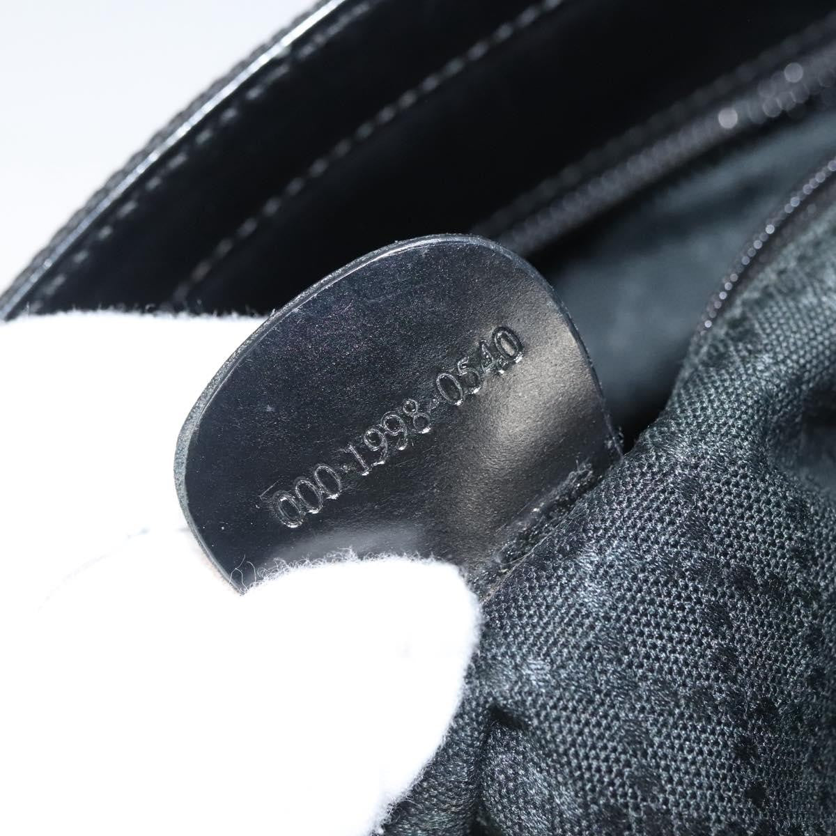 Gucci Vintage Bamboo Handle Tote Canvas, BLACK, CANVAS, Tote bag