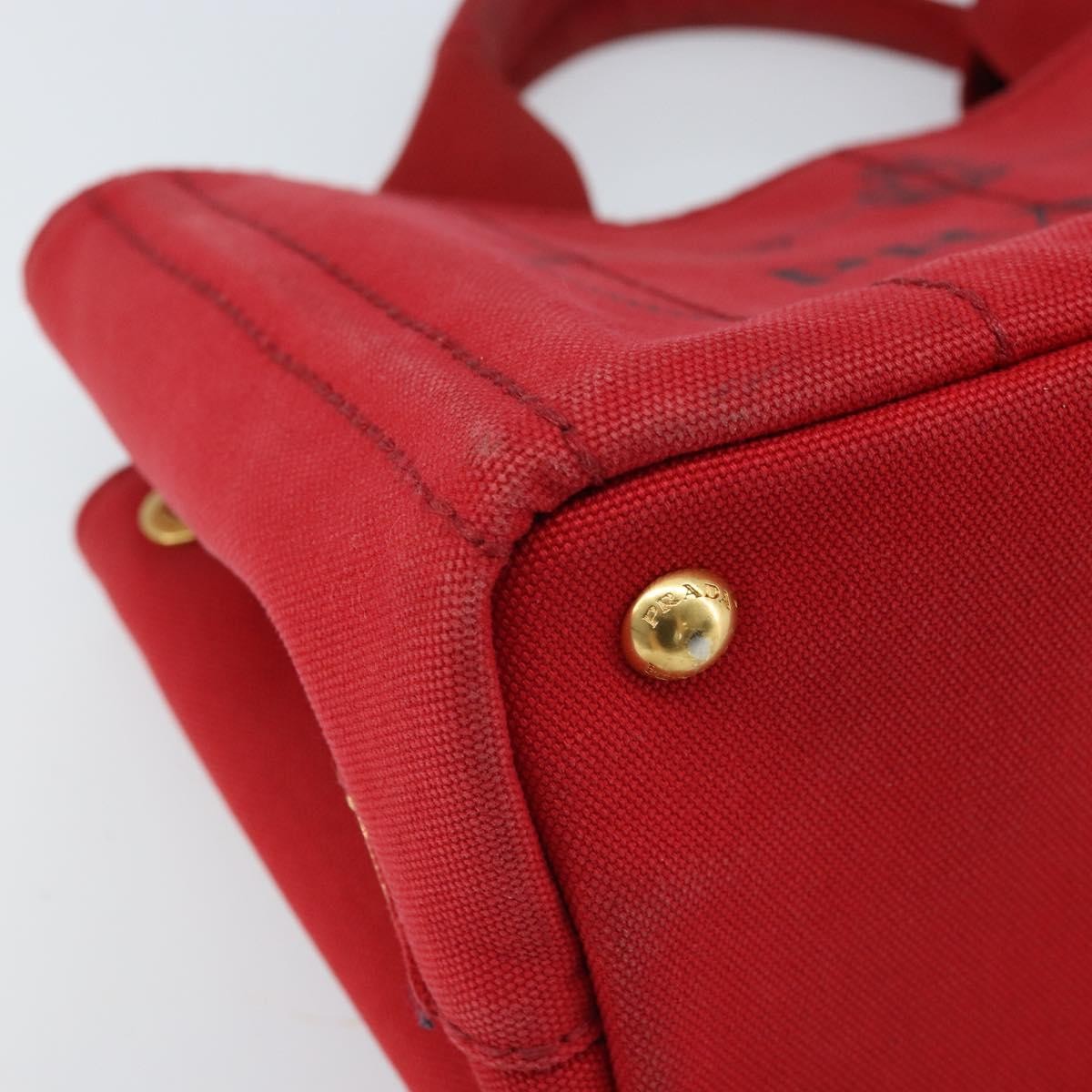 Prada Canapa Tote Canvas, Red, Canvas, Tote Bag