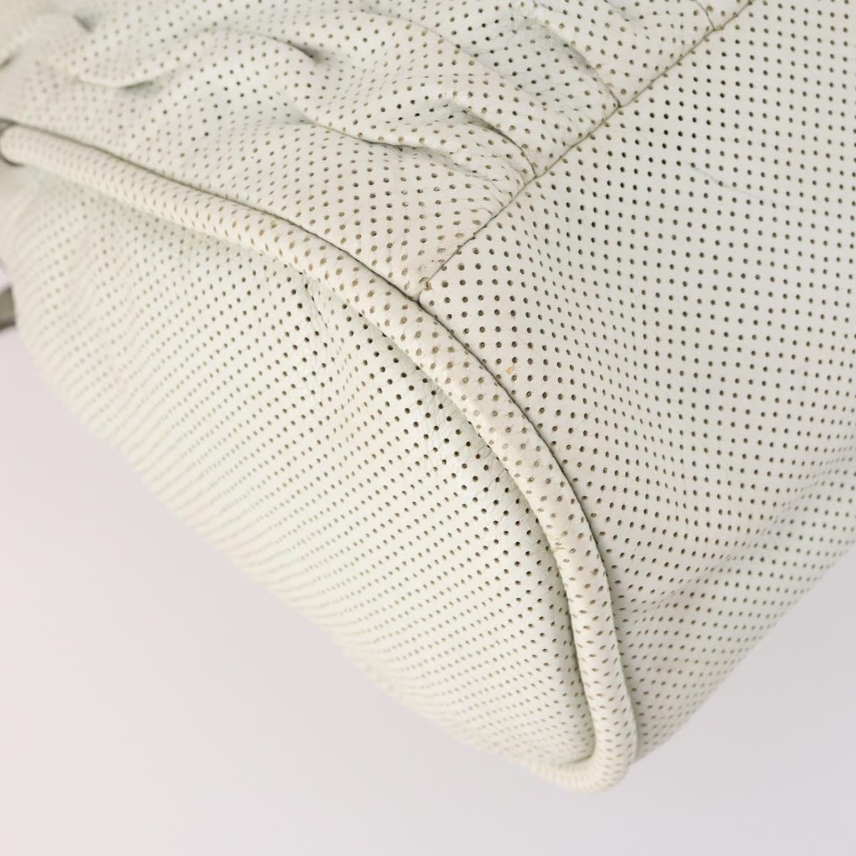 Chanel Vintage Chain Shoulder Bag Leather, ECRU, LEATHER, Shoulder bag