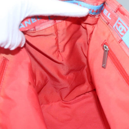 Chanel Travel Line Tote Nylon, RED, NYLON, Tote bag