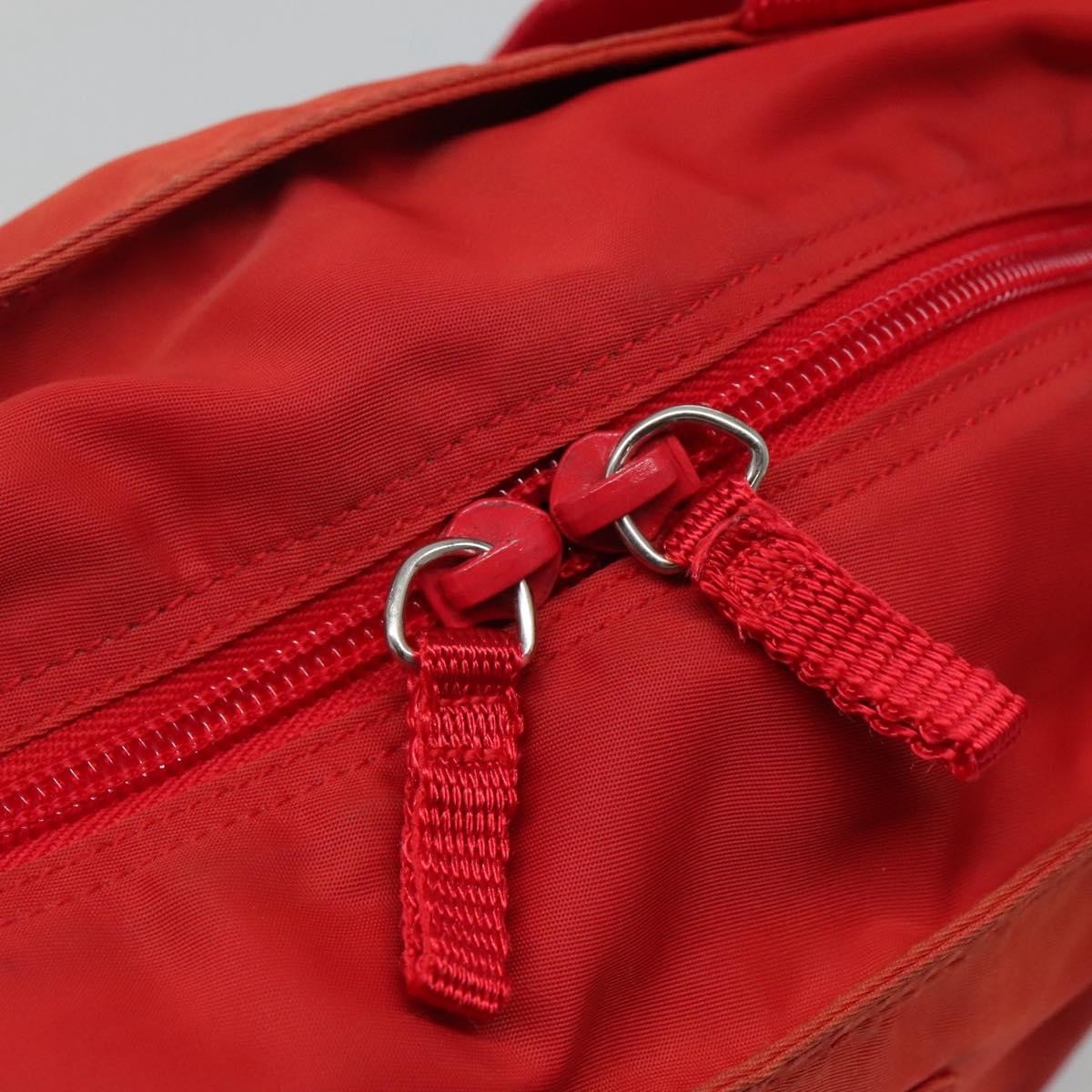 Prada Vintage Zip Tote Tessuto, Red, Nylon, Tote Bag