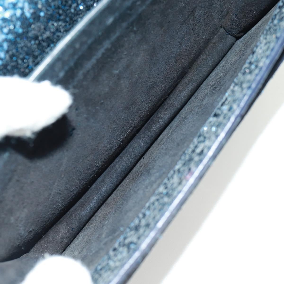 Saint Laurent Sunset Satchel Glitter, BLUE, LEATHER, Shoulder bag