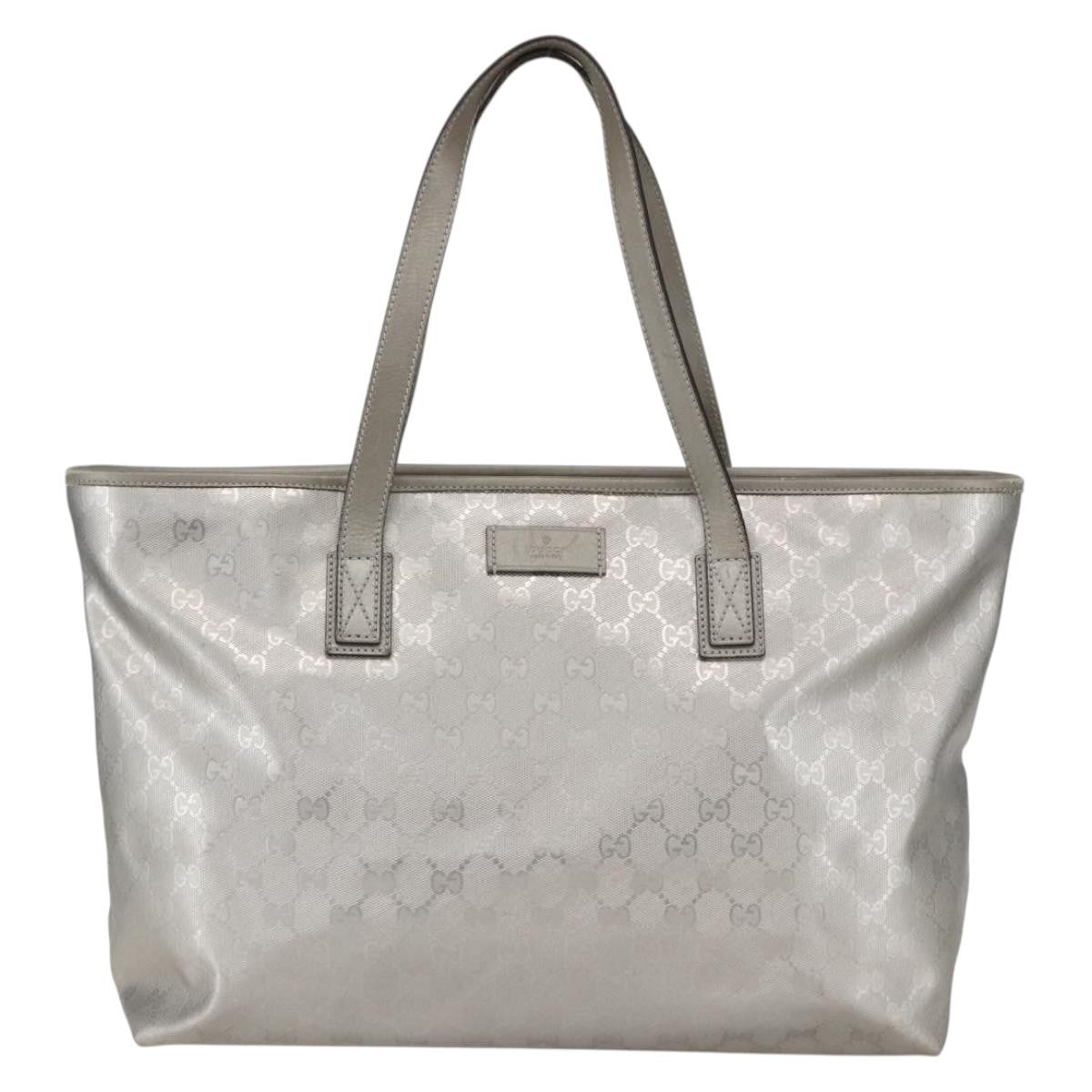 Gucci Plus Tote GG Imprime, SILVER, CANVAS, Tote bag