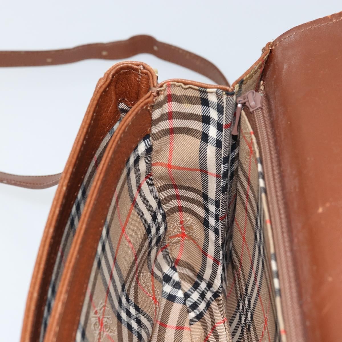 Burberry Flap Shoulder Bag Leather, BROWN, LEATHER, Shoulder bag