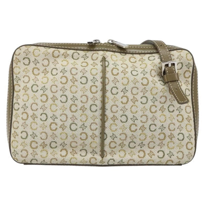 Celine C Macadam Shoulder bag Canvas, KHAKI, CANVAS, Shoulder bag