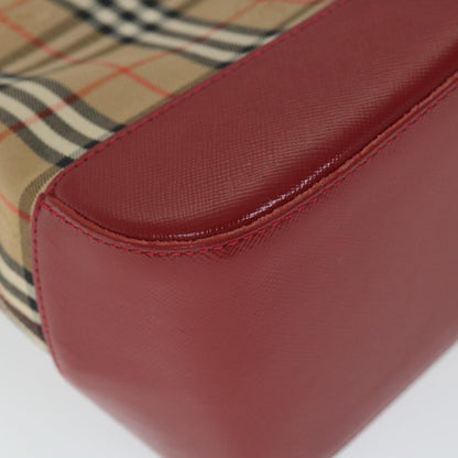 Burberry Nova Check Handbag Leather and Nylon, Beige, Nylon, Handbag