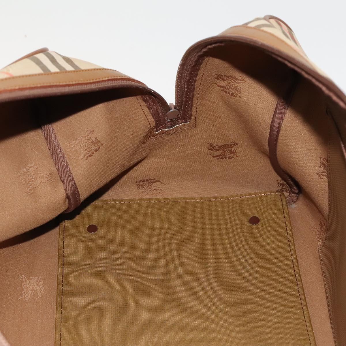 Burberry Vintage Duffle Bag Horseferry Check Canvas, BEIGE, CANVAS, Travel bag