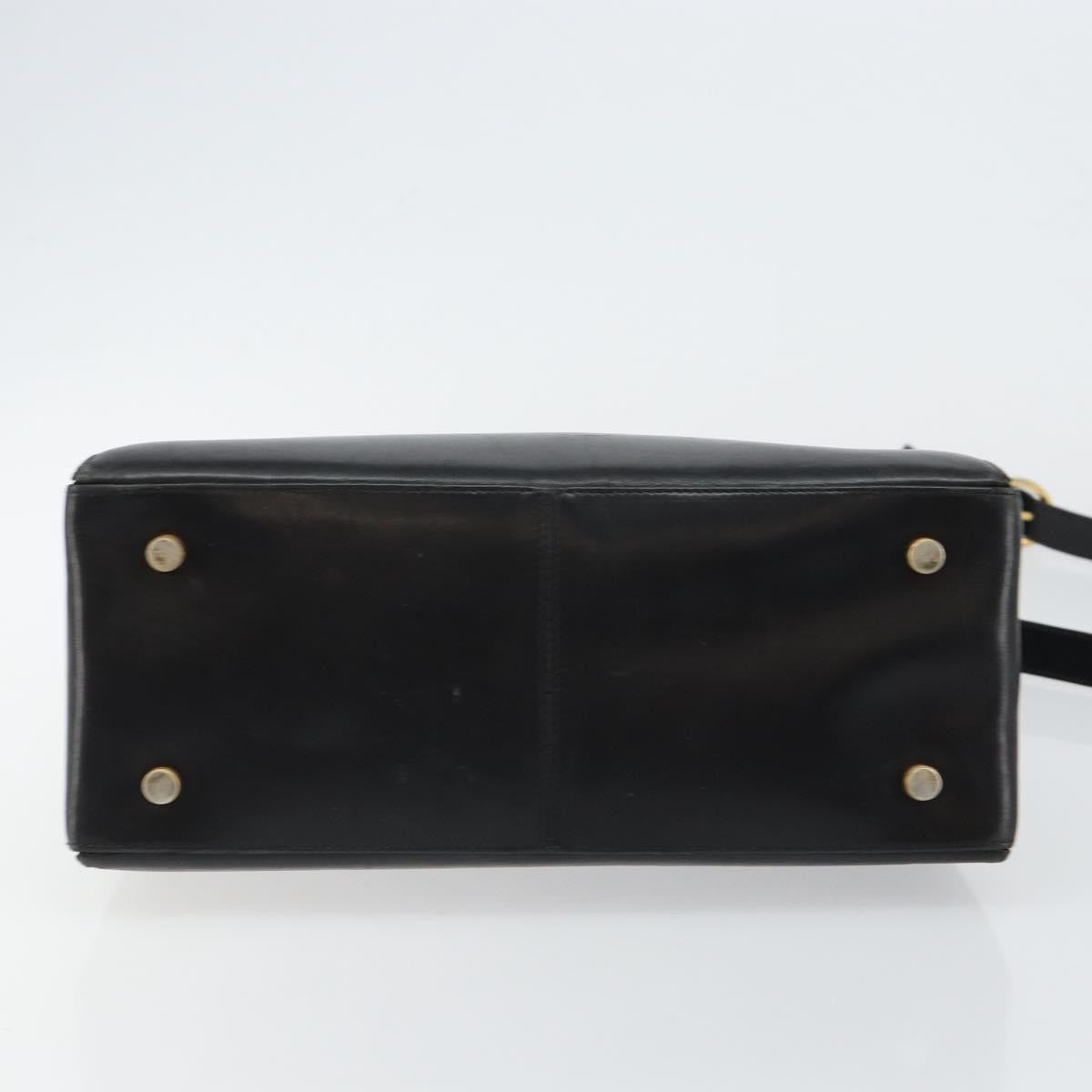 Salvatore Ferragamo Gancini Convertible Top Handle Bag Leather, BLACK, LEATHER, Handbag