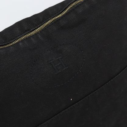 Hermes Bolide Pouch Canvas, BLACK, CANVAS, Clutche & pouche