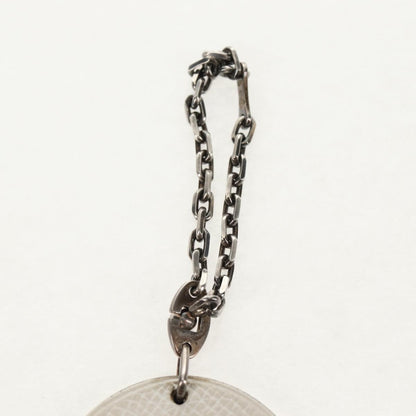 Hermes Breloque Bag Charm Metal, WHITE, LEATHER, Charms and Keychains