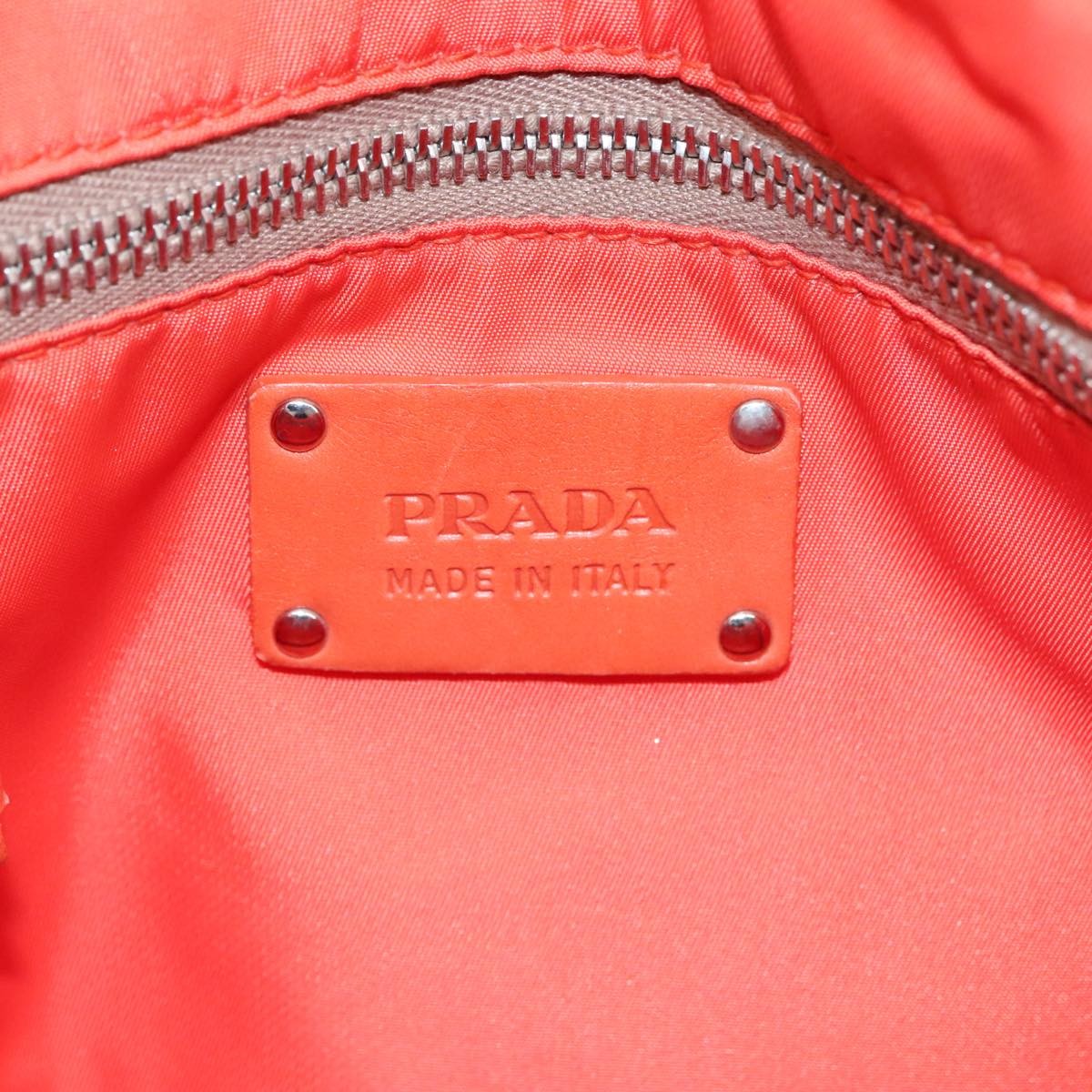 Prada Vintage Handbag Tessuto, YELLOW, NYLON, Handbag