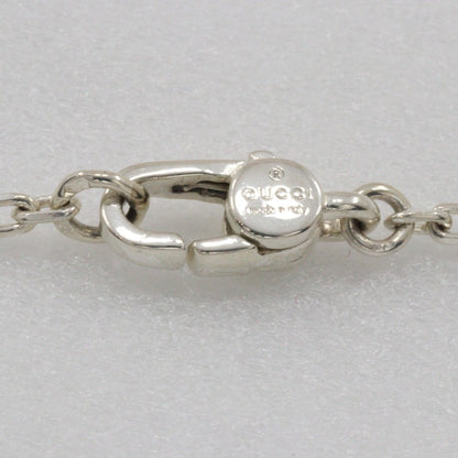 Gucci Interlocking G Plate Pendant Chain Necklace Silver 925, SILVER, SILVER, Necklace