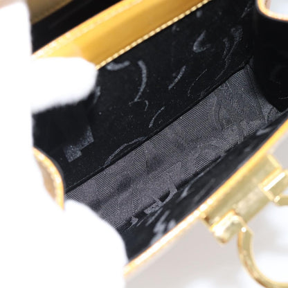 Salvatore Ferragamo Gancini handbag Patent leather, Yellow, Patent Leather, Handbag