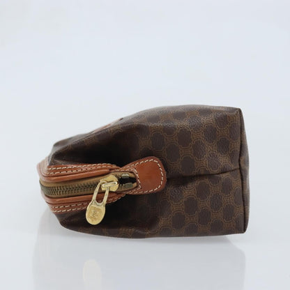 Celine Macadam Pochette Canvas and Leather, Brown, Canvas, Clutch