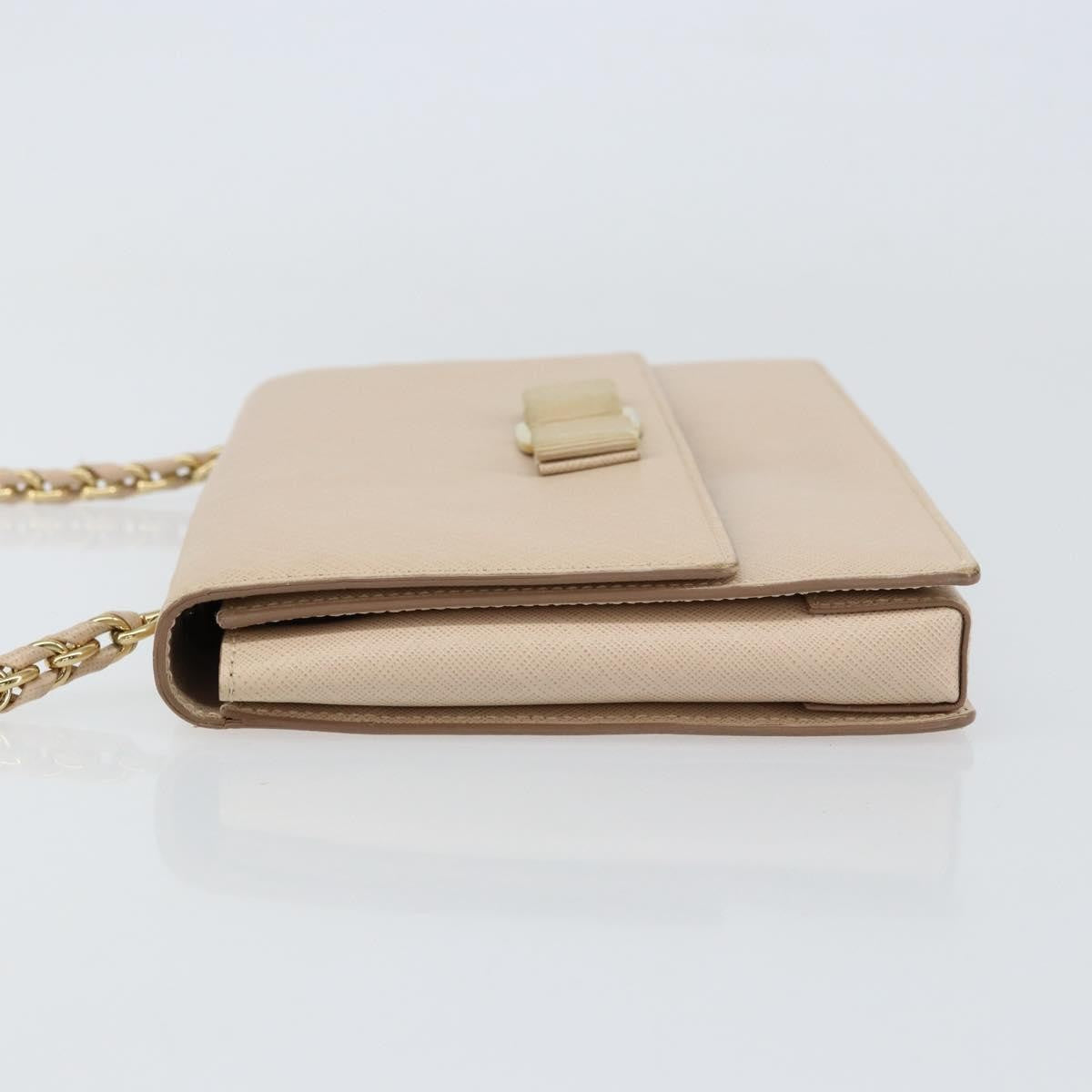 Salvatore Ferragamo Vala Chain Shoulder bag Leather, PINK, LEATHER, Shoulder bag