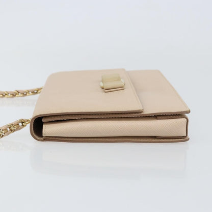 Salvatore Ferragamo Vala Chain Shoulder bag Leather, PINK, LEATHER, Shoulder bag