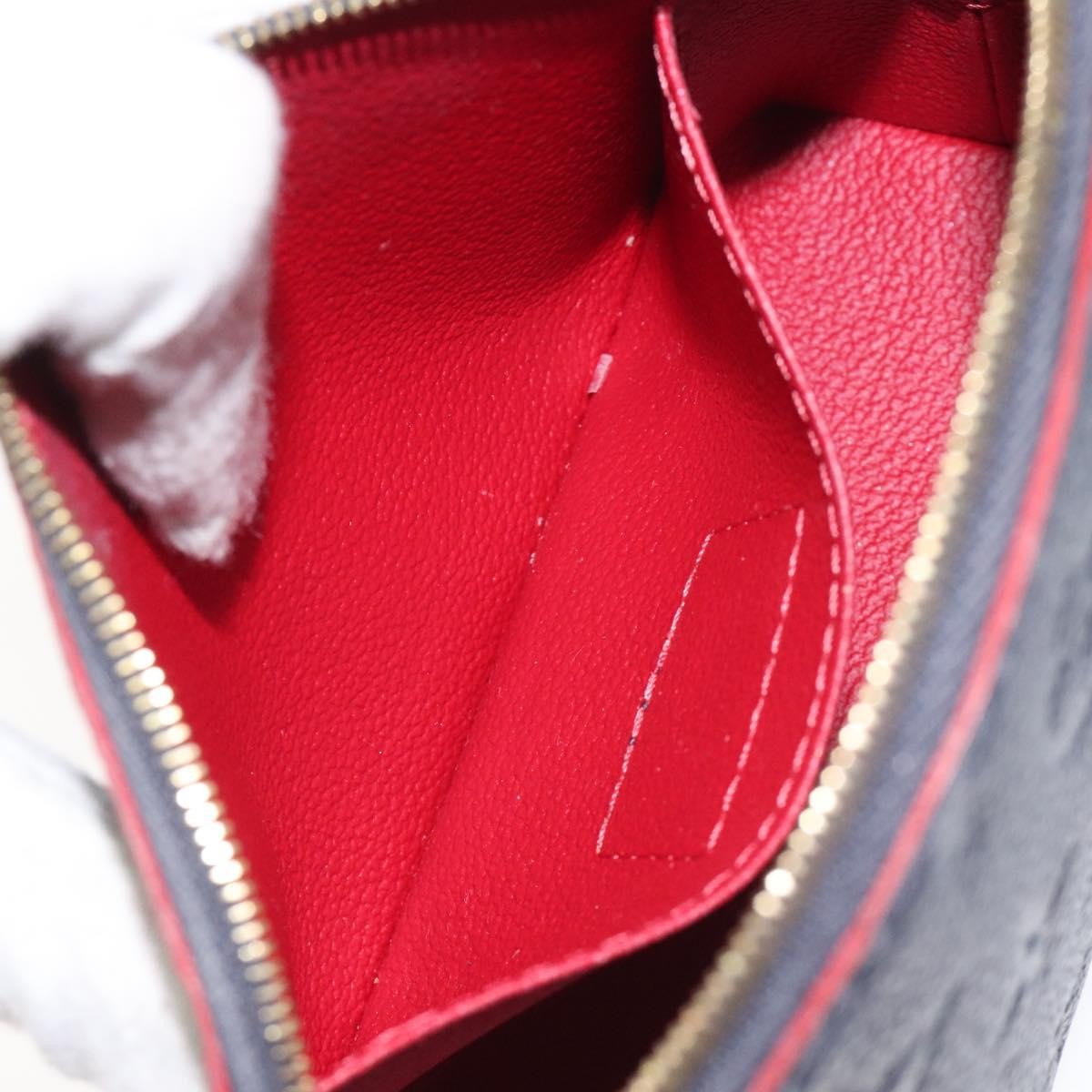 Louis Vuitton Cosmetic Pouch Monogram Empreinte Leather, NAVY, LEATHER, Toiletry Case