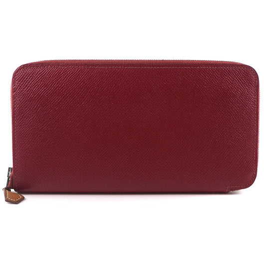 Hermes Azap Zip Around Wallet Silk'in Epsom, RED, LEATHER, Wallets