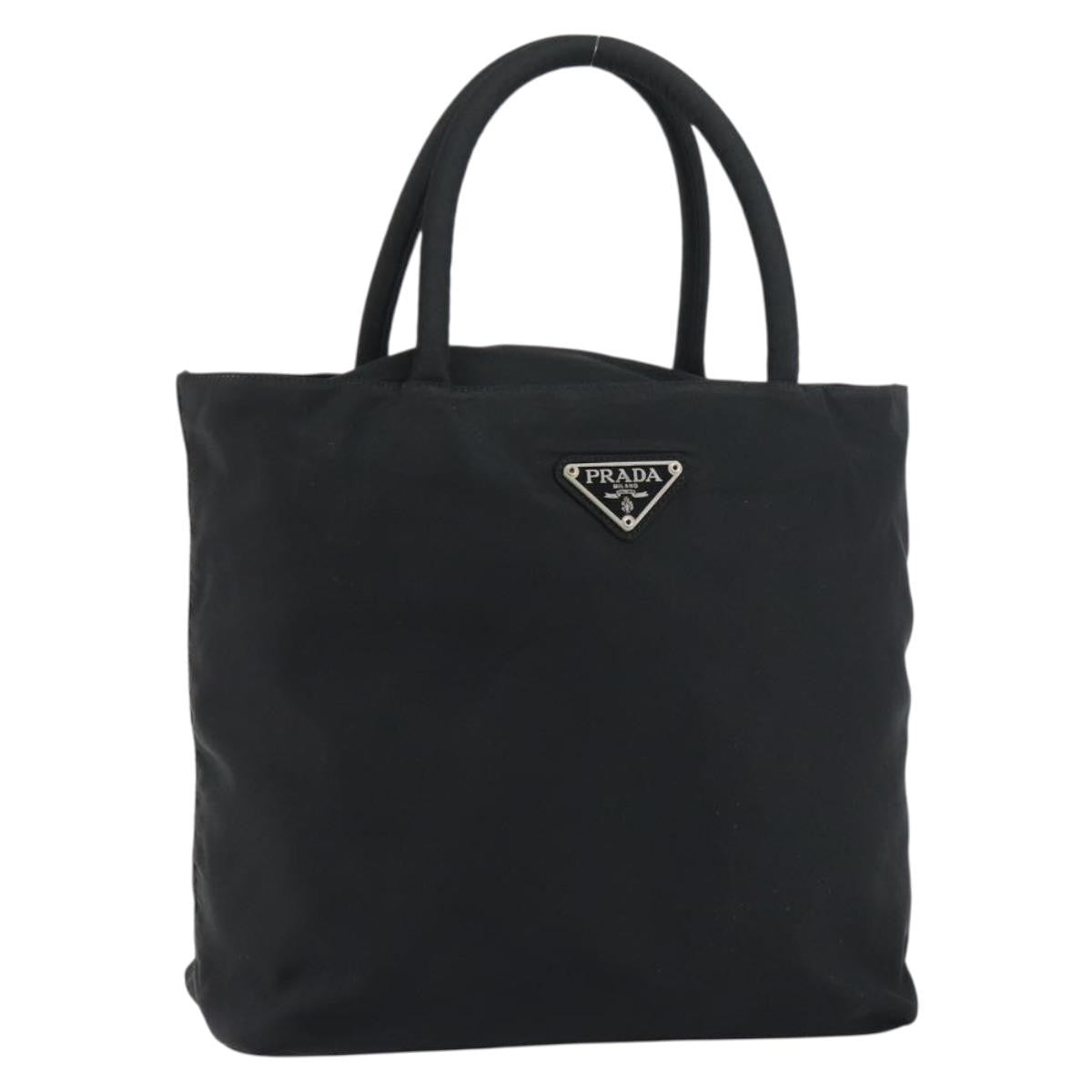 Prada Vintage Zip Tote Tessuto, Black, Nylon, Tote Bag