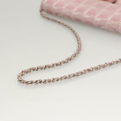 Chanel Travel Line Flap Bag Nylon, PINK, NYLON, Travel bag