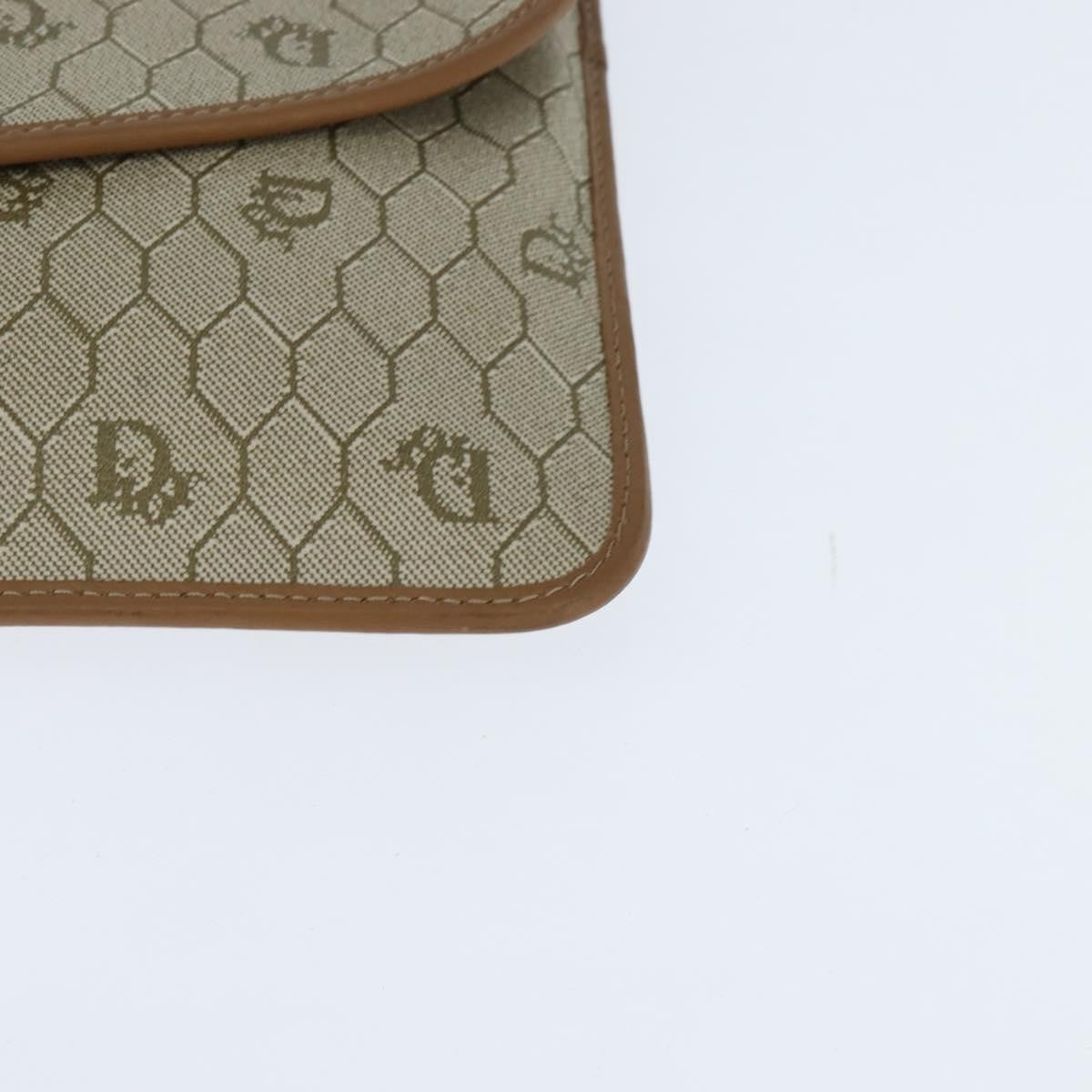 Christian Dior Vintage honeycomb clutch Canvas, BEIGE, CANVAS, Clutche & pouche