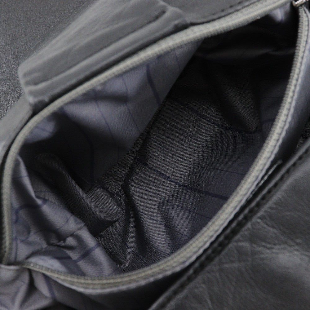 Chanel Studded CC Accordion Flap Bag Leather, BLACK, LEATHER, Handbag