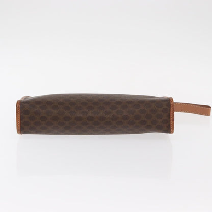 Celine Macadam Pochette Canvas and Leather, BROWN, CANVAS, Clutche & pouche