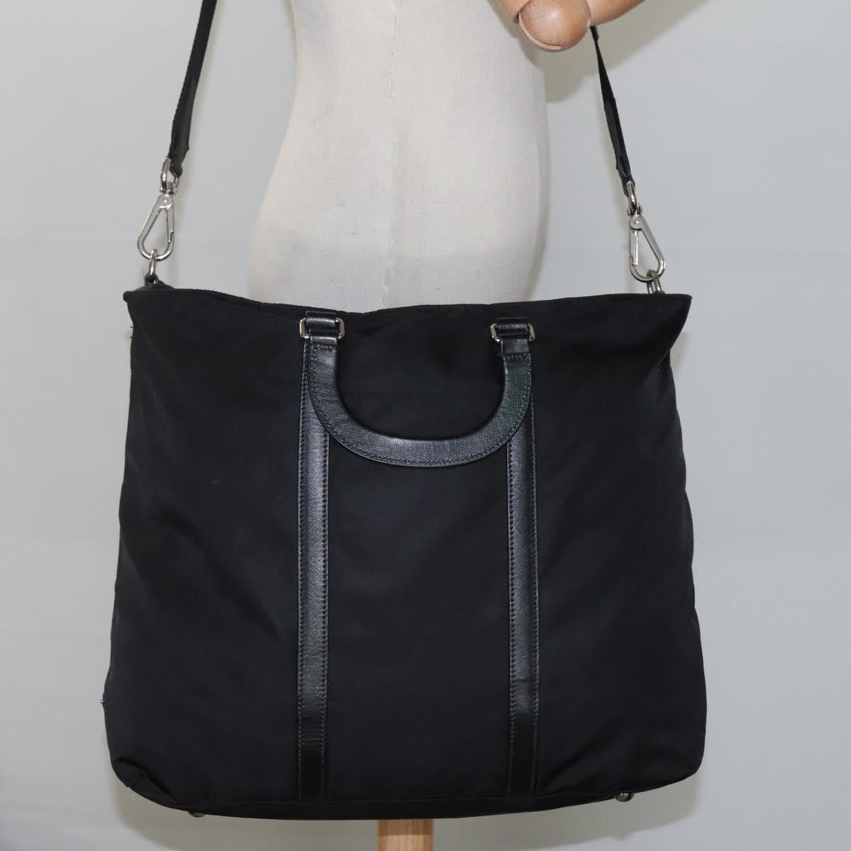 Prada Vintage Handbag Tessuto, BLACK, NYLON, Handbag
