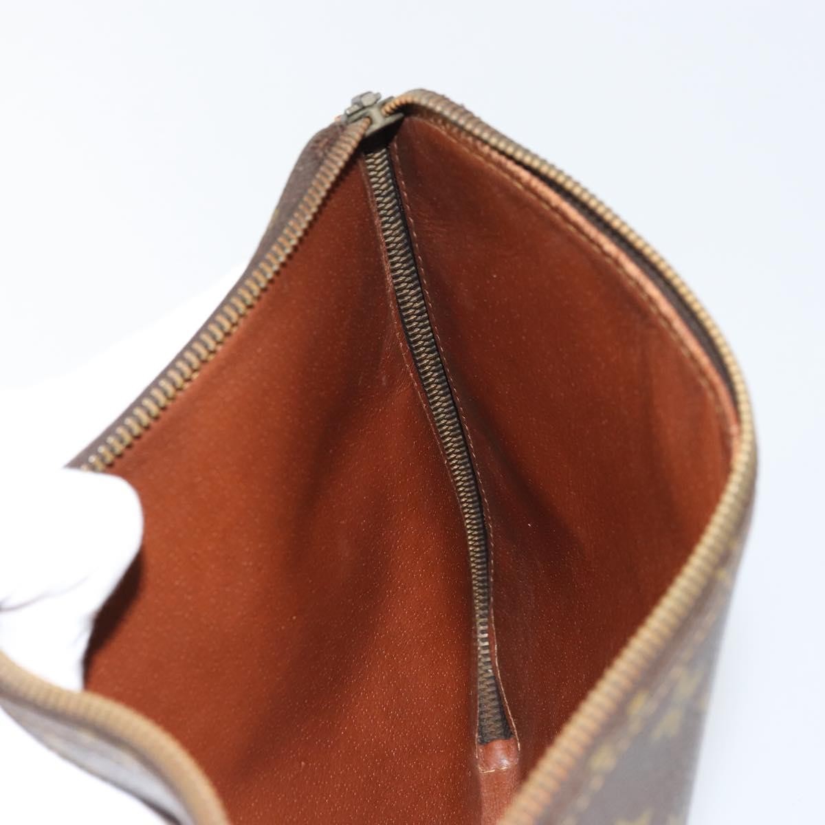 Louis Vuitton Poche Documents Monogram Canvas, BROWN, CANVAS, Clutche & pouche