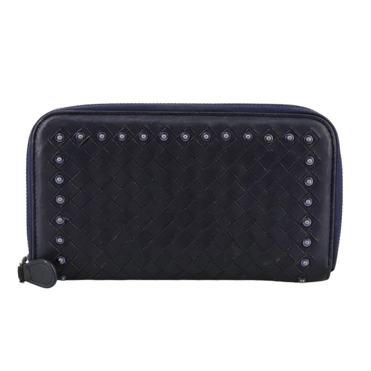 Bottega Veneta Intrecciato Long Zip  Wallet Leather, BLACK, LEATHER, Wallets