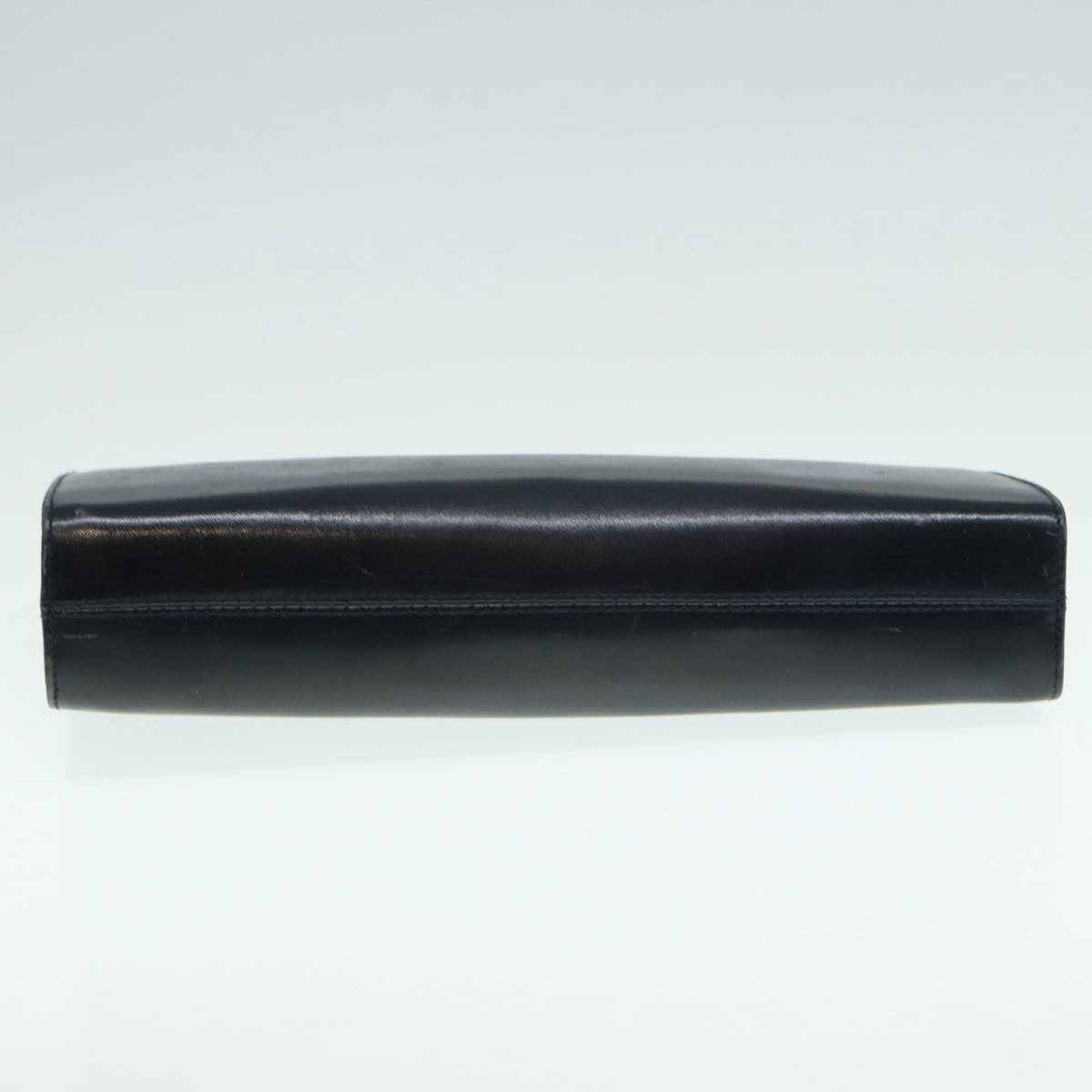 Salvatore Ferragamo Vintage Gancini Chain Shoulder Bag Leather, NAVY, LEATHER, Shoulder bag