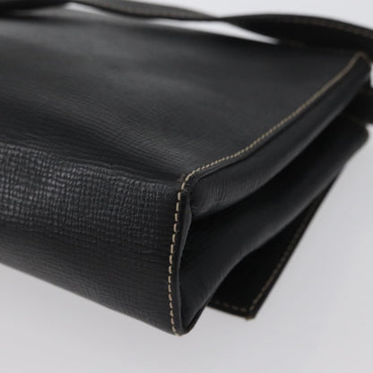 Celine Circle Logo Shoulder Bag Leather, BLACK, LEATHER, Shoulder bag