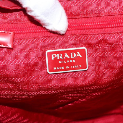 Prada Double Front Pocket Backpack Tessuto, Red, Nylon, Backpack