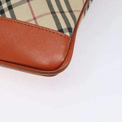 Burberry Front Pocket Messenger Bag Check Embossed Leather, BEIGE, CANVAS, Shoulder bag