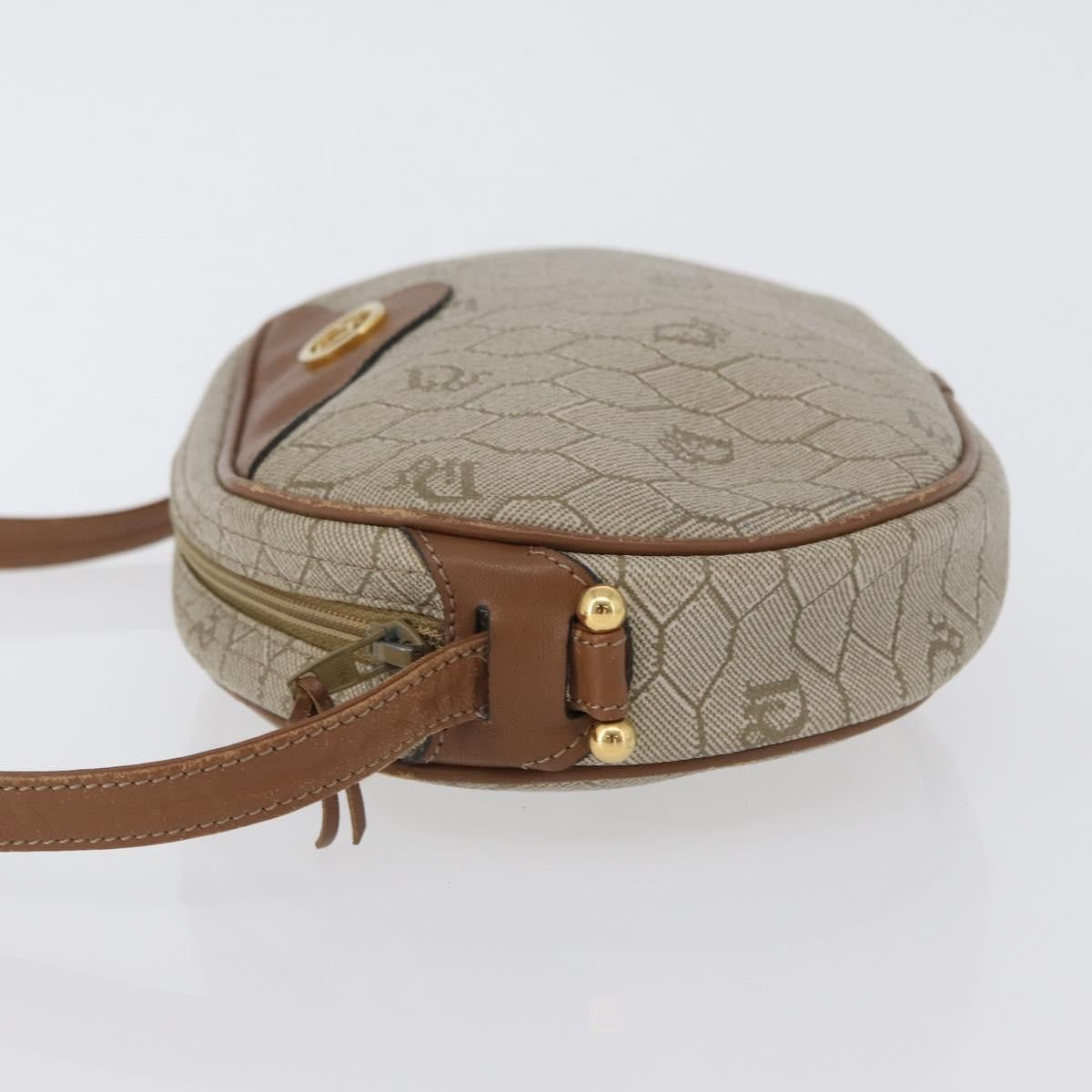Christian Dior Vintage Honeycomb Shoulder Bag Canvas and Leather, BEIGE, CANVAS, Shoulder bag