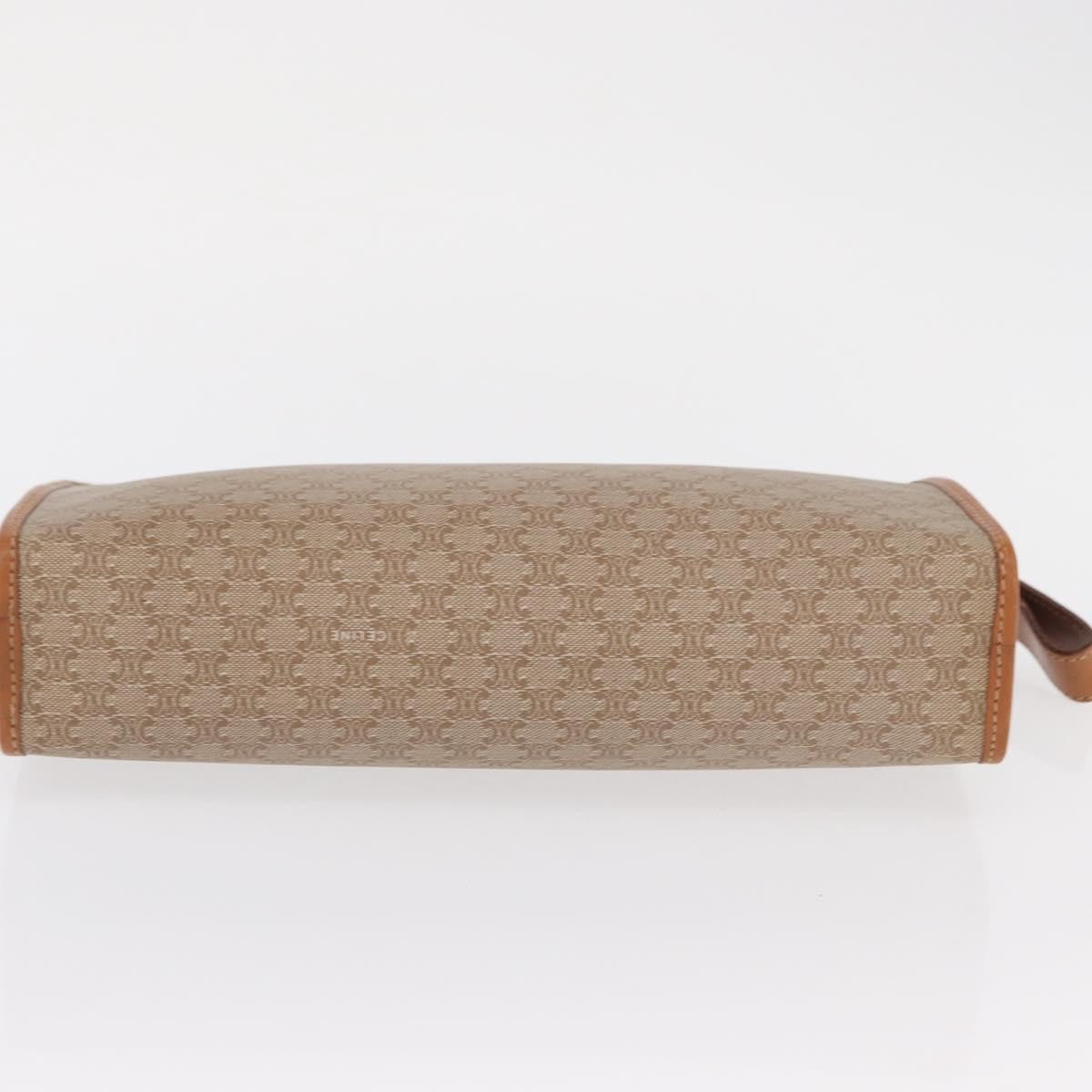 Celine Macadam Pochette Canvas and Leather, BEIGE, CANVAS, Clutche & pouche