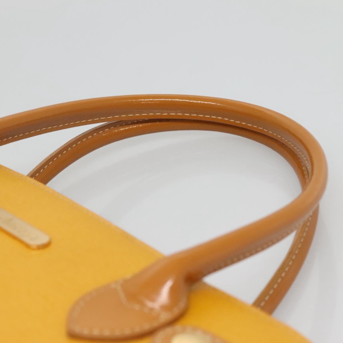 Burberry Vintage Handbag Leather, YELLOW, LEATHER, Handbag