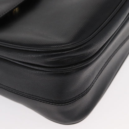 Celine Circle Logo Shoulder Bag Leather, BLACK, LEATHER, Shoulder bag