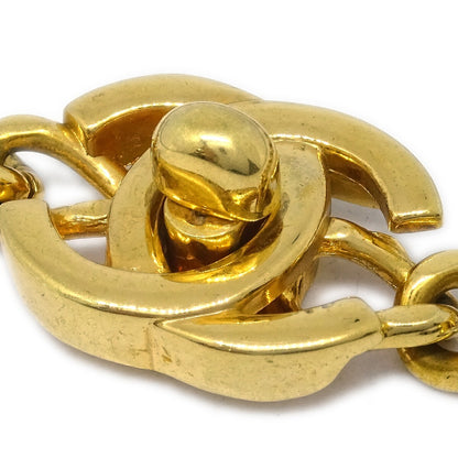 Chanel Vintage CC Turnlock Chain Bracelet Metal, GOLD, GOLD_PLATED, Bracelet