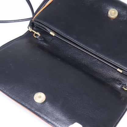 Celine Shoulder Bag Leather, BLACK, LEATHER, Shoulder bag