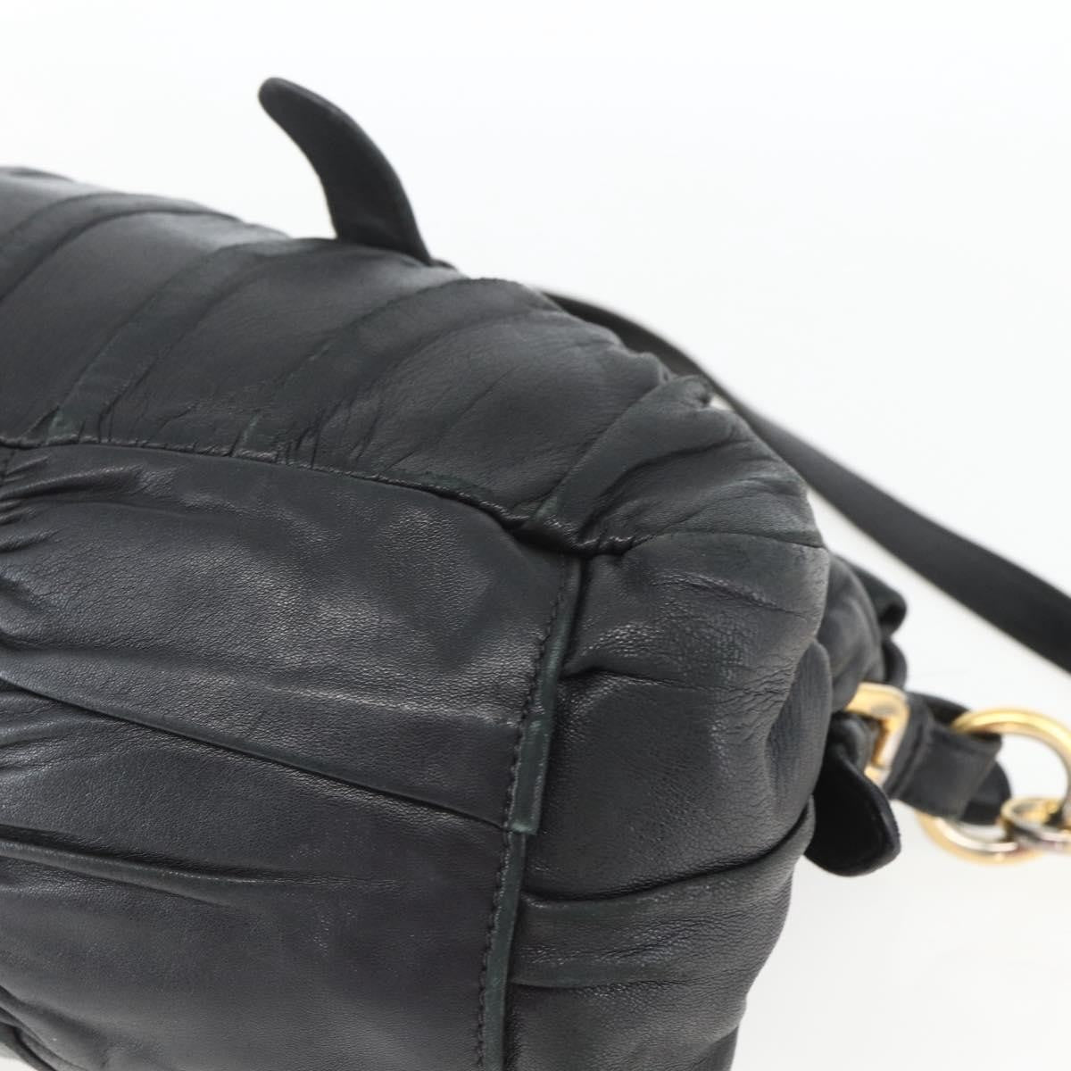 Prada Gaufre Convertible Satchel Nappa Leather, BLACK, LEATHER, Handbag