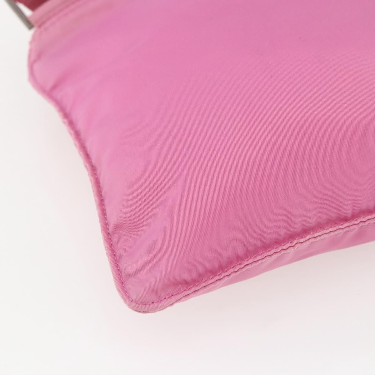 Prada Front Pocket Messenger Bag Tessuto, PINK, NYLON, Shoulder bag