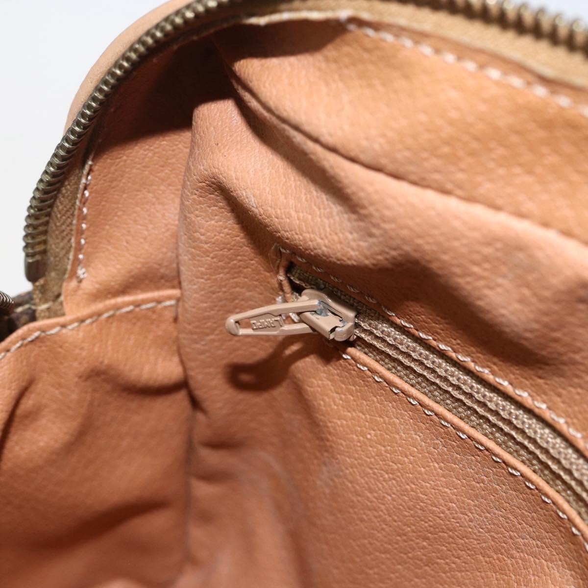 Celine Vintage Macadam Shoulder Bag Canvas and Leather, BROWN, CANVAS, Shoulder bag